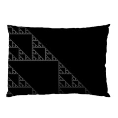 Triangle Black White Chevron Pillow Case (Two Sides)