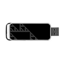 Triangle Black White Chevron Portable USB Flash (One Side)