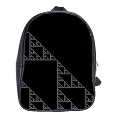 Triangle Black White Chevron School Bags (XL) 