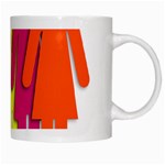 Trans Gender Purple Green Blue Yellow Red Orange Color Rainbow Sign White Mugs Right