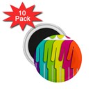 Trans Gender Purple Green Blue Yellow Red Orange Color Rainbow Sign 1.75  Magnets (10 pack)  Front