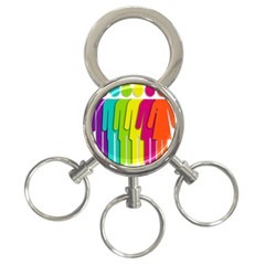 Trans Gender Purple Green Blue Yellow Red Orange Color Rainbow Sign 3-ring Key Chains by Mariart