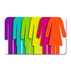 Trans Gender Purple Green Blue Yellow Red Orange Color Rainbow Sign Magnet (rectangular) by Mariart