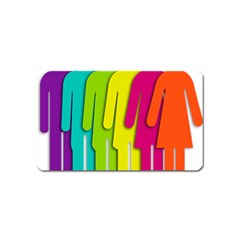 Trans Gender Purple Green Blue Yellow Red Orange Color Rainbow Sign Magnet (name Card) by Mariart