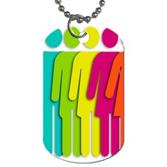 Trans Gender Purple Green Blue Yellow Red Orange Color Rainbow Sign Dog Tag (two Sides) by Mariart