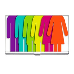 Trans Gender Purple Green Blue Yellow Red Orange Color Rainbow Sign Business Card Holders by Mariart