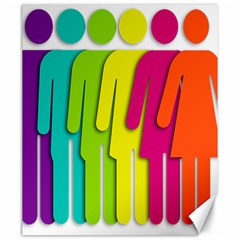 Trans Gender Purple Green Blue Yellow Red Orange Color Rainbow Sign Canvas 20  X 24   by Mariart