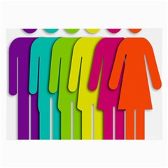 Trans Gender Purple Green Blue Yellow Red Orange Color Rainbow Sign Large Glasses Cloth (2-side) by Mariart