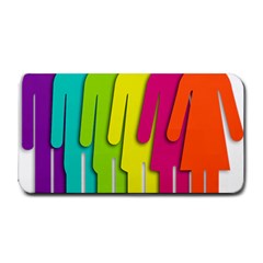 Trans Gender Purple Green Blue Yellow Red Orange Color Rainbow Sign Medium Bar Mats by Mariart