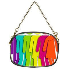 Trans Gender Purple Green Blue Yellow Red Orange Color Rainbow Sign Chain Purses (one Side)  by Mariart