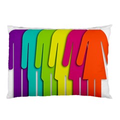 Trans Gender Purple Green Blue Yellow Red Orange Color Rainbow Sign Pillow Case by Mariart