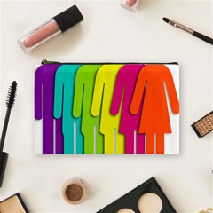 Trans Gender Purple Green Blue Yellow Red Orange Color Rainbow Sign Cosmetic Bag (medium)  by Mariart