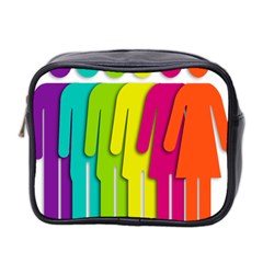 Trans Gender Purple Green Blue Yellow Red Orange Color Rainbow Sign Mini Toiletries Bag 2-side by Mariart