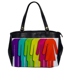 Trans Gender Purple Green Blue Yellow Red Orange Color Rainbow Sign Office Handbags by Mariart