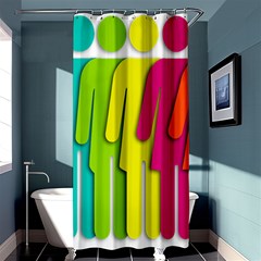 Trans Gender Purple Green Blue Yellow Red Orange Color Rainbow Sign Shower Curtain 36  X 72  (stall)  by Mariart