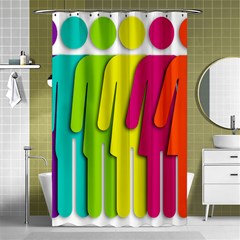 Trans Gender Purple Green Blue Yellow Red Orange Color Rainbow Sign Shower Curtain 48  X 72  (small)  by Mariart