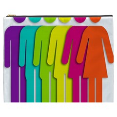 Trans Gender Purple Green Blue Yellow Red Orange Color Rainbow Sign Cosmetic Bag (xxxl)  by Mariart