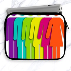 Trans Gender Purple Green Blue Yellow Red Orange Color Rainbow Sign Apple Ipad 2/3/4 Zipper Cases by Mariart