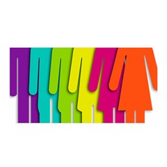 Trans Gender Purple Green Blue Yellow Red Orange Color Rainbow Sign Satin Wrap by Mariart