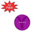 Zodiac Aries 1  Mini Buttons (10 pack)  Front