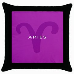 Zodiac Aries Throw Pillow Case (black) by Mariart