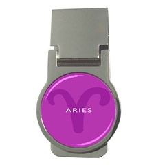 Zodiac Aries Money Clips (round)  by Mariart