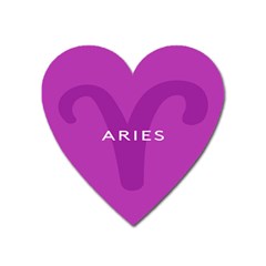 Zodiac Aries Heart Magnet by Mariart