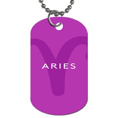 Zodiac Aries Dog Tag (one Side) by Mariart