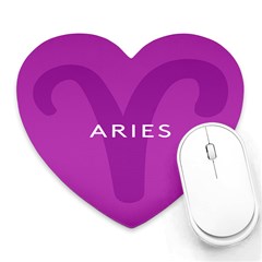 Zodiac Aries Heart Mousepads by Mariart