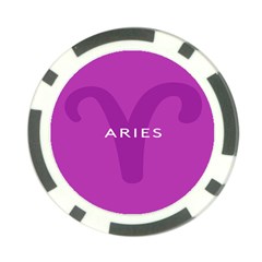 Zodiac Aries Poker Chip Card Guard by Mariart