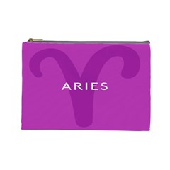 Zodiac Aries Cosmetic Bag (large)  by Mariart