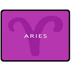 Zodiac Aries Fleece Blanket (large)  by Mariart