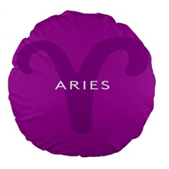 Zodiac Aries Large 18  Premium Round Cushions by Mariart