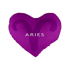 Zodiac Aries Standard 16  Premium Heart Shape Cushions by Mariart