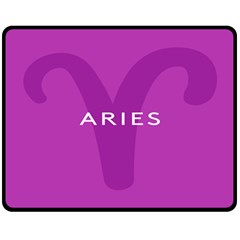 Zodiac Aries Double Sided Fleece Blanket (medium)  by Mariart