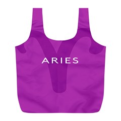 Zodiac Aries Full Print Recycle Bags (l)  by Mariart