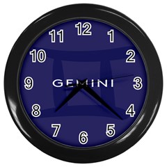 Zodiac Gemini Wall Clocks (black) by Mariart