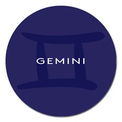 Zodiac Gemini Magnet 5  (round) by Mariart