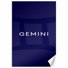 Zodiac Gemini Canvas 24  X 36  by Mariart