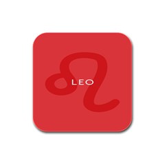 Zodiac Leo Rubber Square Coaster (4 pack) 