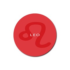 Zodiac Leo Rubber Coaster (Round) 