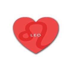 Zodiac Leo Rubber Coaster (Heart) 