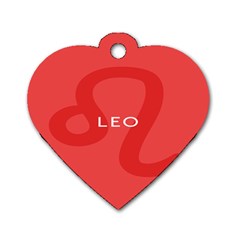 Zodiac Leo Dog Tag Heart (Two Sides)