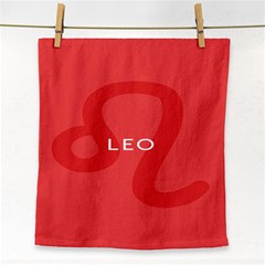 Zodiac Leo Face Towel by Mariart