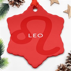 Zodiac Leo Ornament (Snowflake)