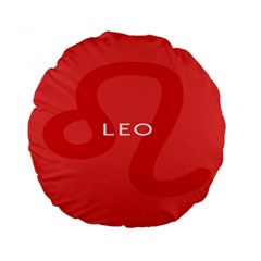 Zodiac Leo Standard 15  Premium Round Cushions by Mariart