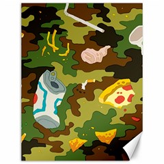 Urban Camo Green Brown Grey Pizza Strom Canvas 12  X 16   by Mariart