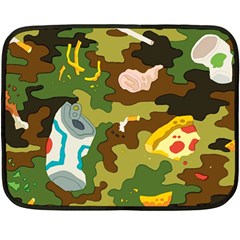 Urban Camo Green Brown Grey Pizza Strom Fleece Blanket (mini) by Mariart