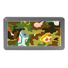 Urban Camo Green Brown Grey Pizza Strom Memory Card Reader (mini) by Mariart