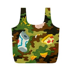 Urban Camo Green Brown Grey Pizza Strom Full Print Recycle Bags (m)  by Mariart